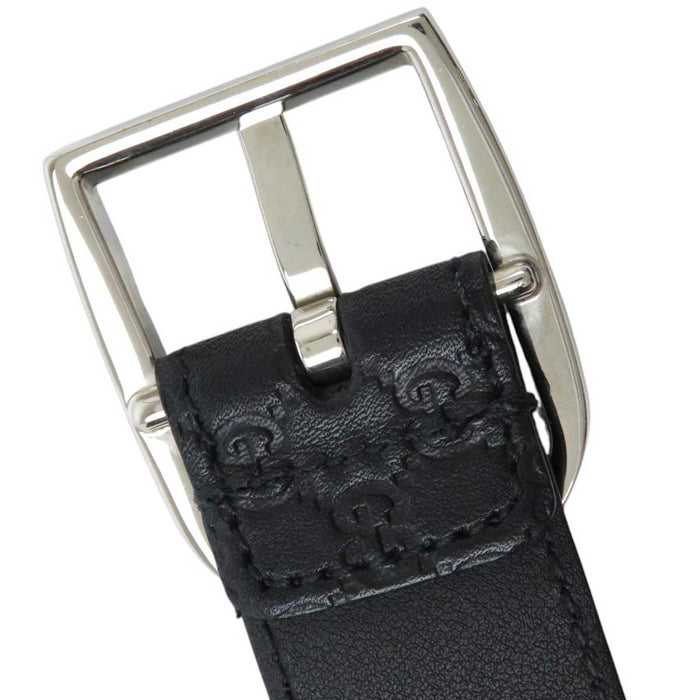 GUCCI 
ロゴ シグネチャー 
マイクロ GG グッチシマ レザー ベルト