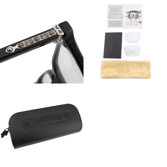 CHROME HEARTS 
CH クロス シルバー 
STIFFIE BK CH プラス スクエア アイウェア 度入り