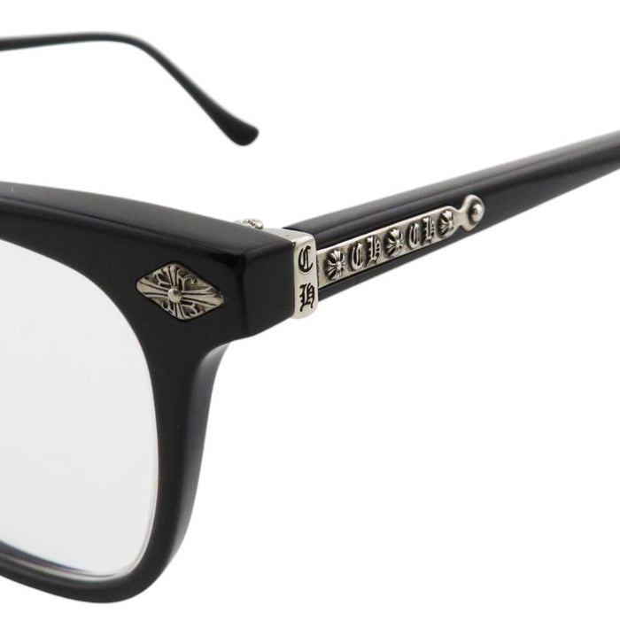 CHROME HEARTS 
CH クロス シルバー 
STIFFIE BK CH プラス スクエア アイウェア 度入り