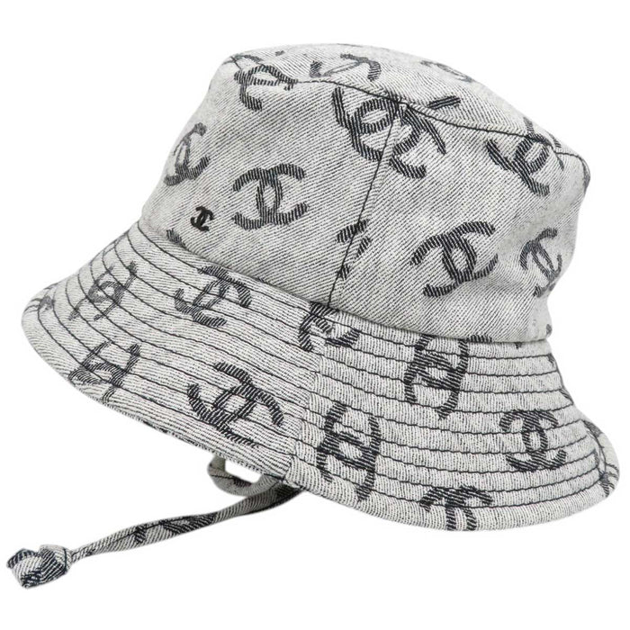 CHANEL 
COCO CC ロゴ 総柄 コットン 
ココマーク デニム バケットハット