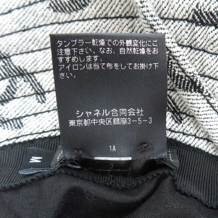 CHANEL 
COCO CC logo all-over pattern cotton 
Coco mark denim bucket hat