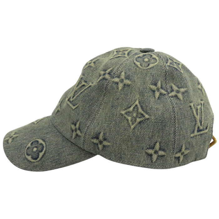 LOUIS VUITTON 
LV 
モノグラム ウオッシュドデニム キャップ