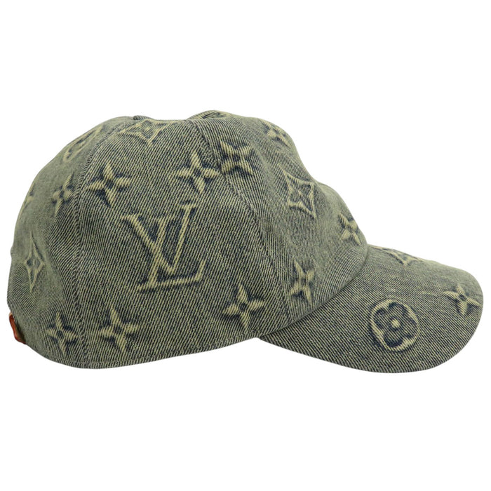 LOUIS VUITTON 
LV 
モノグラム ウオッシュドデニム キャップ