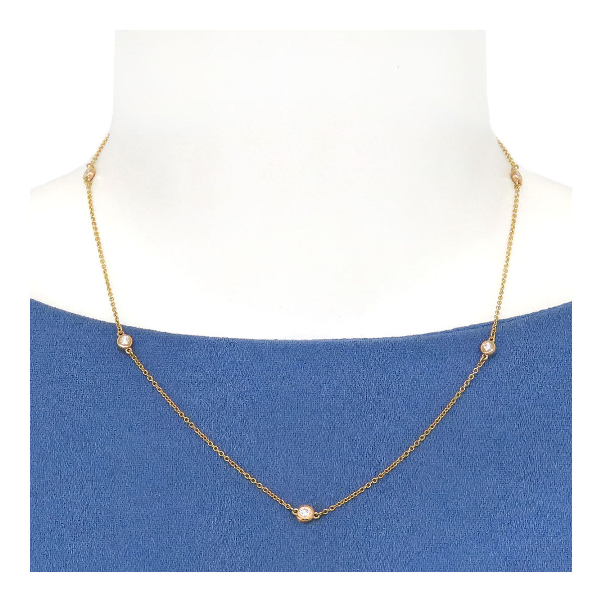 ★最終処分★【ティファニー】バイザヤード　ダイヤ　ペンダント　1605 TIFFANY&Co. バイザヤード ネックレス 5Pダイヤモンド– TS