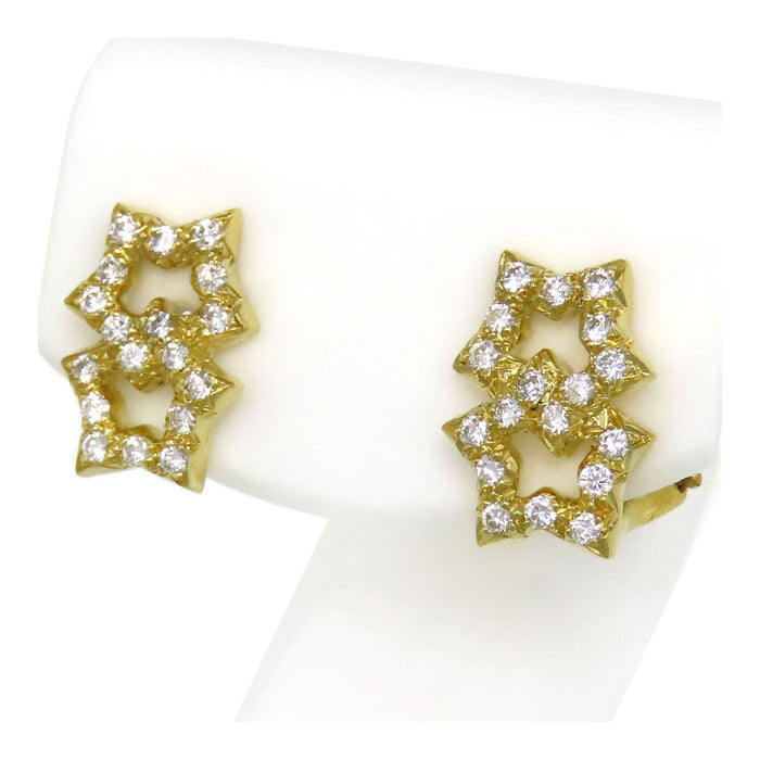 TIFFANY&Co. 
ダブルスター ダイヤモンド イヤリング