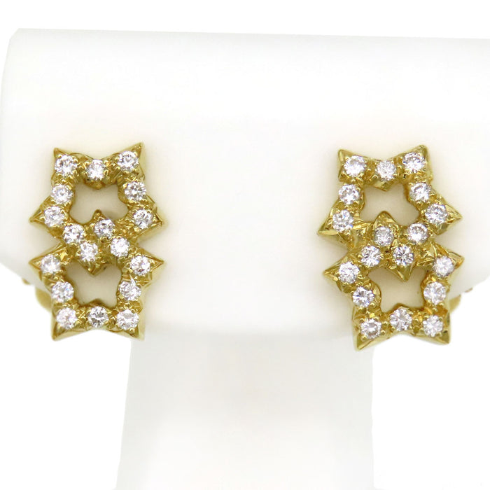 TIFFANY&Co. 
ダブルスター ダイヤモンド イヤリング