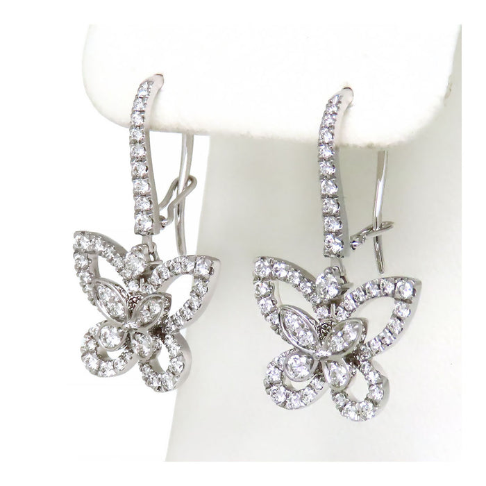 GRAFF 
Butterfly Silhouette Diamond Drop Earrings