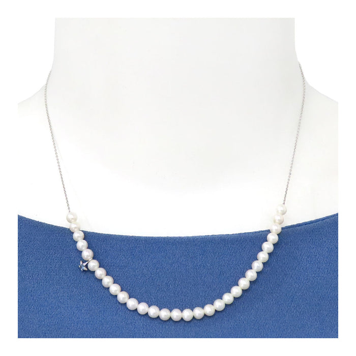 TASAKI 
Star Blink Pearl Sapphire Necklace