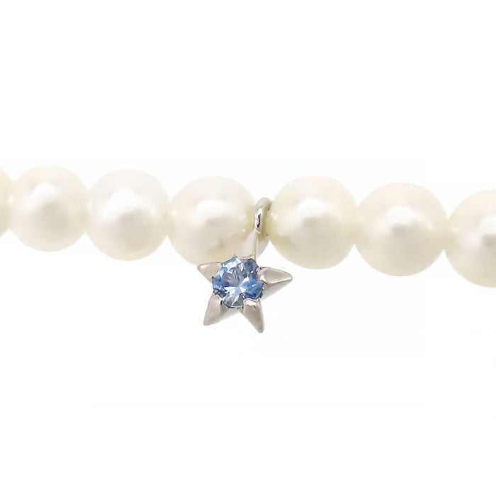 TASAKI 
Star Blink Pearl Sapphire Necklace