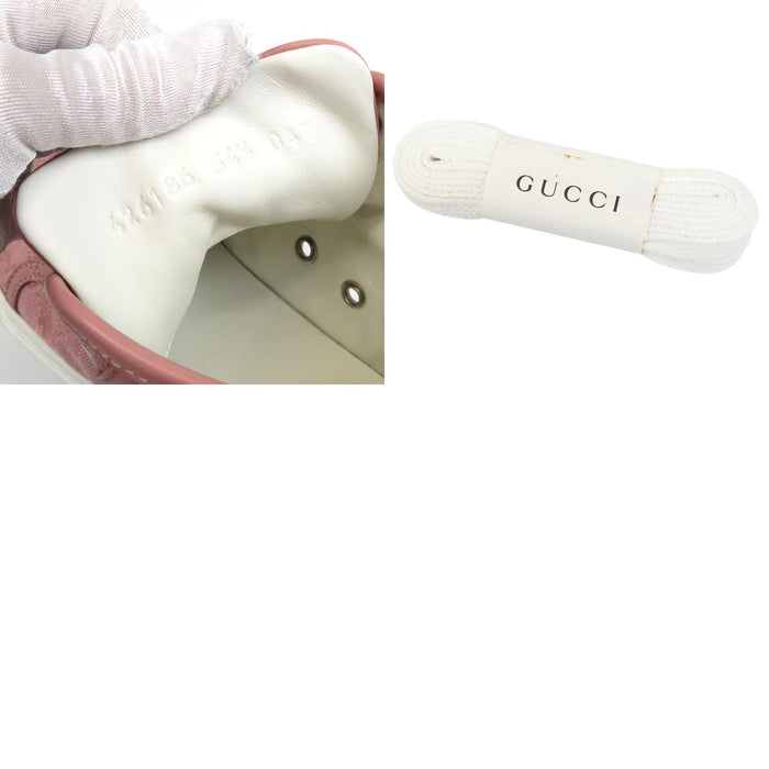 GUCCI 
ロゴ 総柄 レザー レースアップ 
GGキャンバス ハイカット スニーカー