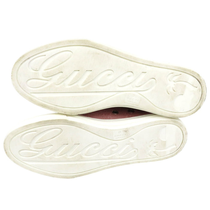 GUCCI 
ロゴ 総柄 レザー レースアップ 
GGキャンバス ハイカット スニーカー