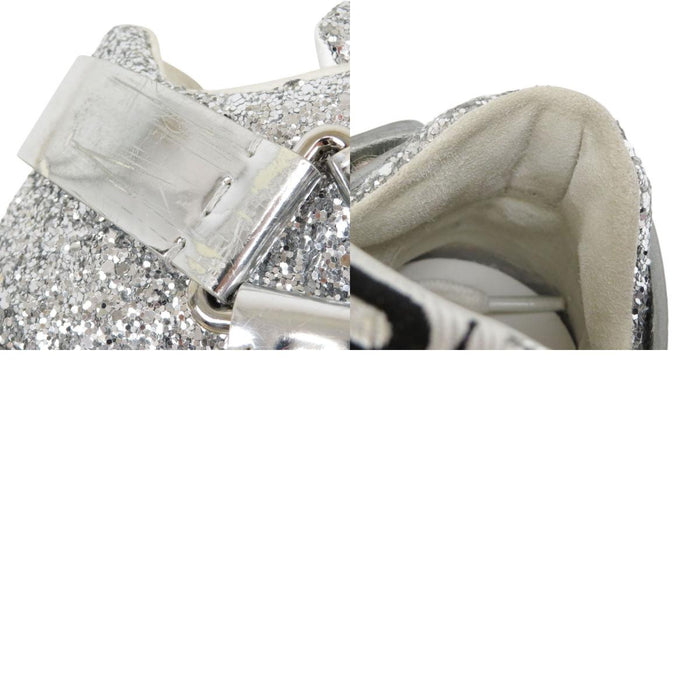 MIUMIU 
ラメ ロゴ 
ビジュー グリッター スニーカー