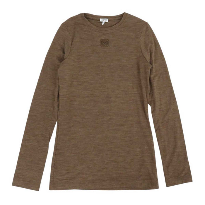 LOEWE 
ストレッチ ウール 
アナグラム エンブロイダリー ロングスリーブ Tシャツ