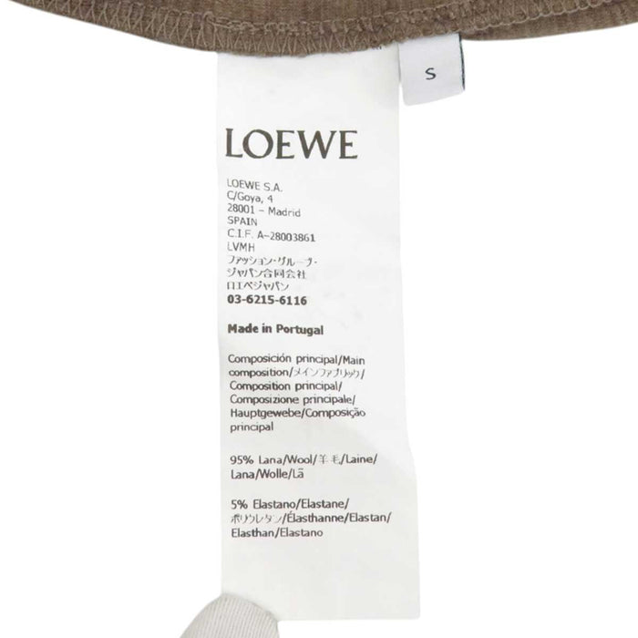 LOEWE 
ストレッチ ウール 
アナグラム エンブロイダリー ロングスリーブ Tシャツ
