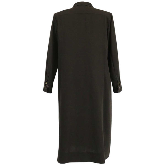 HERMES 
Bottoni con logo Lunghezza media Lana 
Camicia a maniche lunghe Vestito