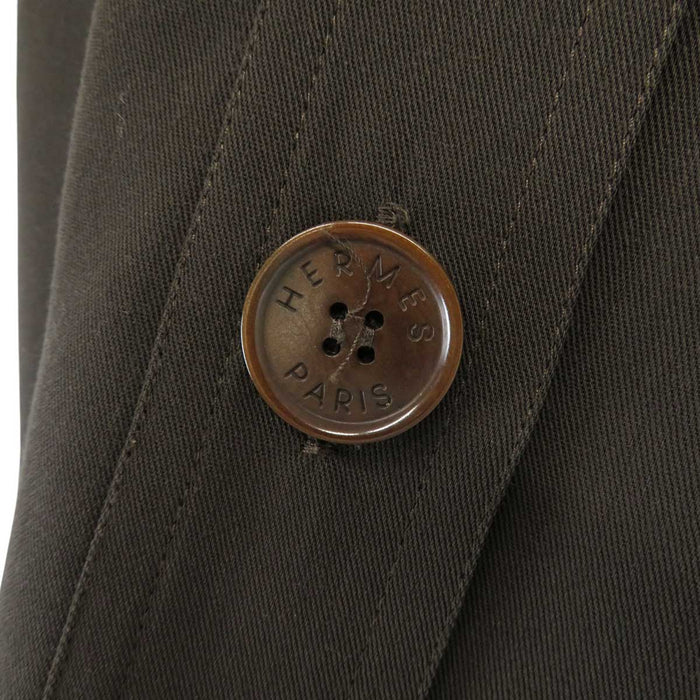 HERMES
Logo Button Medium Length Wool
Long Sleeve Shirt Dress