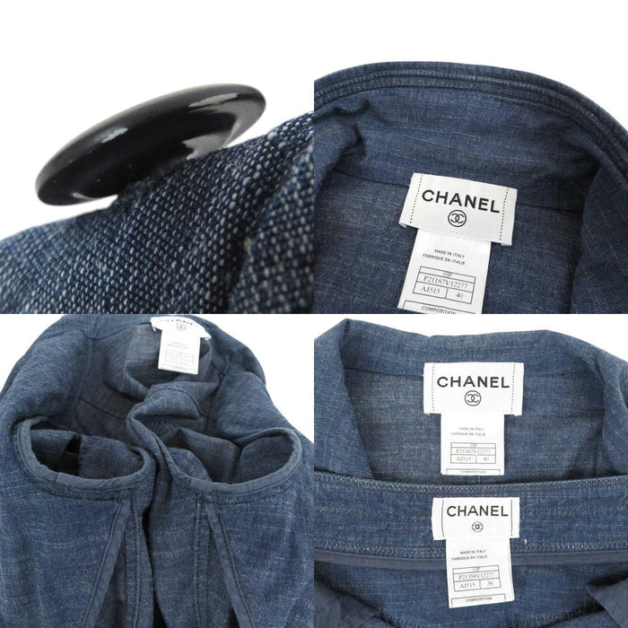 CHANEL 
03P COCO CC ロゴ ココボタン コットン 
ココマーク デニム セットアップ