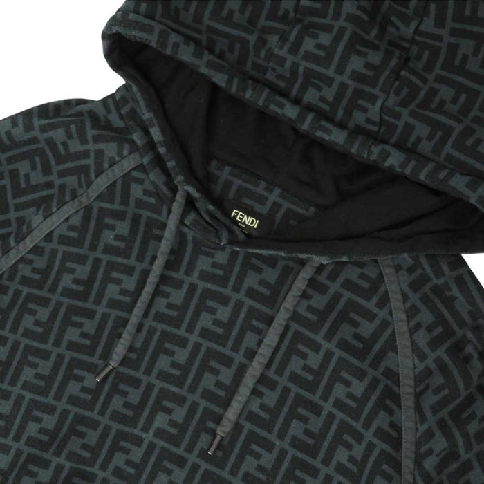 FENDI 
FF 総柄 フーディ スウェット コットン 
ズッカ柄 ロングスリーブ パーカー