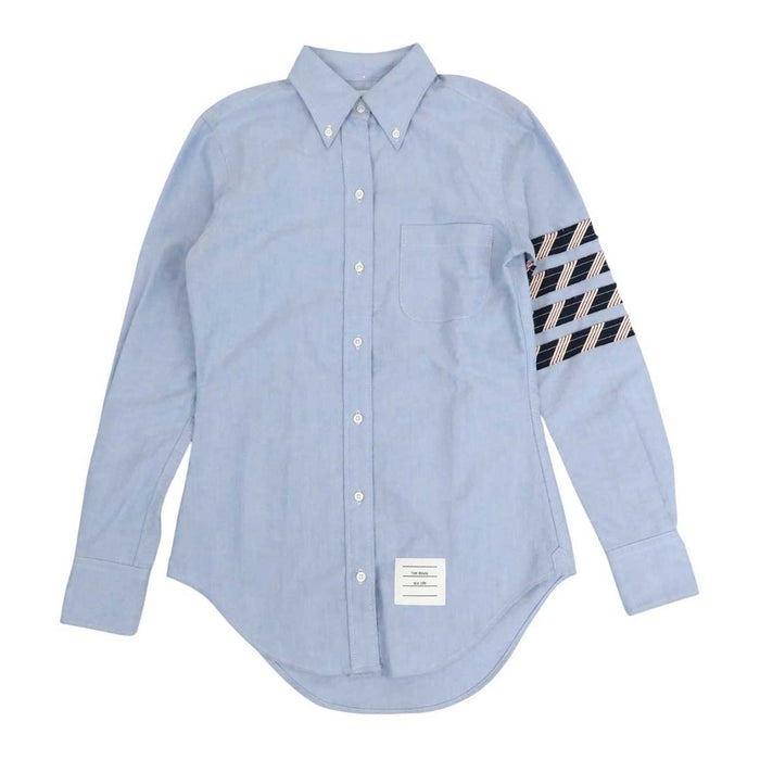 THOM BROWNE ストライプ コットン オックスフォード ロング