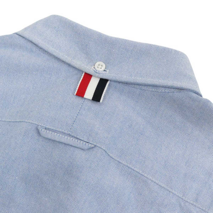 THOM BROWNE 
Stripe Cotton 
Oxford Long Sleeve Shirt
