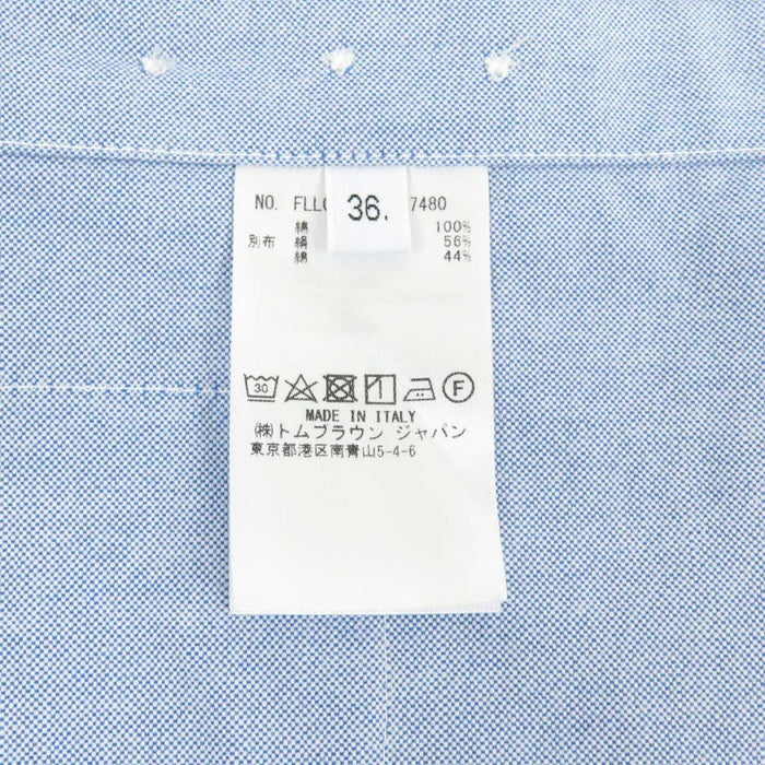 THOM BROWNE 
Stripe Cotton 
Oxford Long Sleeve Shirt