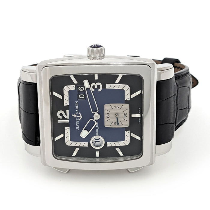 Ulysse Nardin 
Quadrado Dual Time 
With Box and Warranty Card