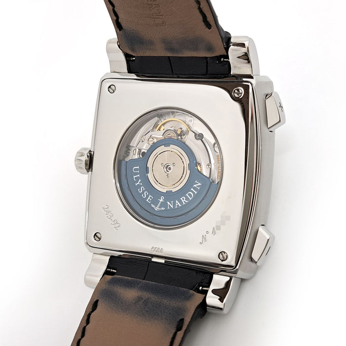 Ulysse Nardin 
Quadrado Dual Time 
With Box and Warranty Card