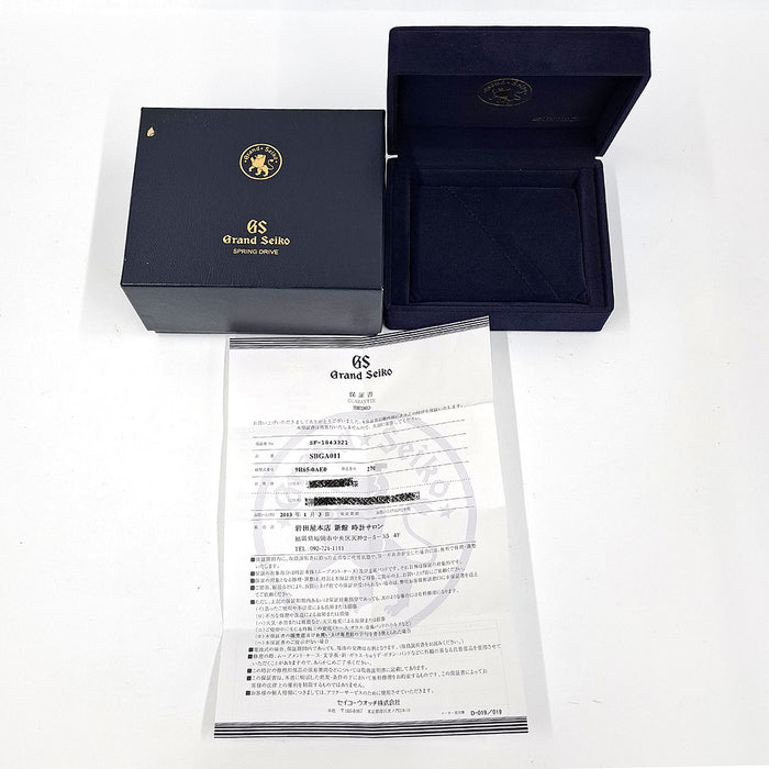 SEIKO 
Grand Seiko Titanium Snow White Snowflake 
With Box and Warranty Card