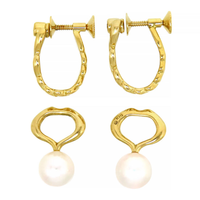 MIKIMOTO
Diamond Earrings with Pearl Charm