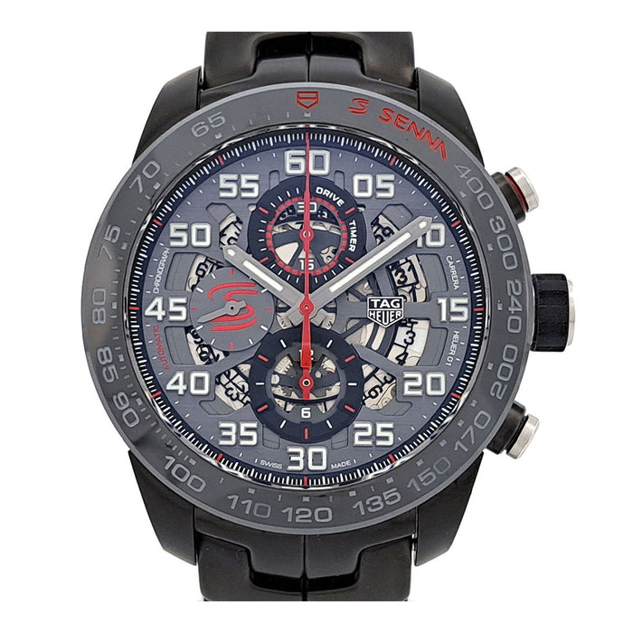 TAG HEUER 
カレラ キャリバー ホイヤー01 アイルトンセナ限定 
箱ギャラ付