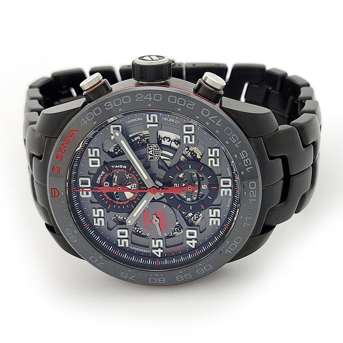 TAG HEUER 
カレラ キャリバー ホイヤー01 アイルトンセナ限定 
箱ギャラ付