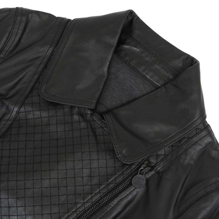 CHANEL 
COCO CC ロゴ レザー 12P 
ココマーク ライダースジャケット