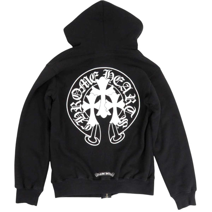 CHROME HEARTS 
Dagger Zip CH Logo Print Sweat Cotton 
Cemetery Cross Horseshoe Zip-up Hoodie