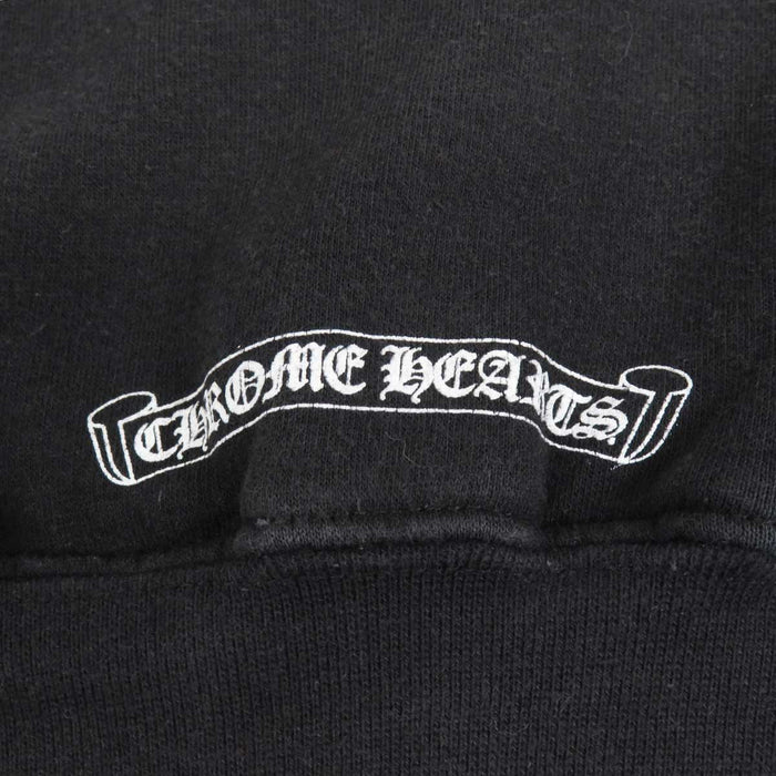 CHROME HEARTS 
Dagger Zip CH Logo Print Sweat Cotton 
Cemetery Cross Horseshoe Zip-up Hoodie