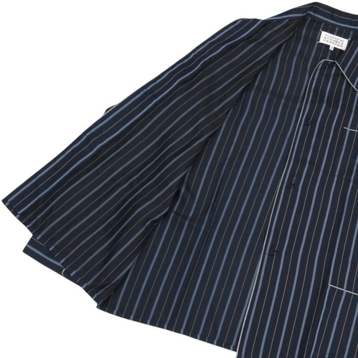Maison Margiela 
ナイトウェア キュプラ 
ストライプ パジャマ ロングスリーブ シャツ