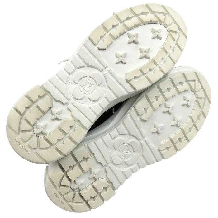 LOUIS VUITTON 
Logo chaussures à lacets 
Squadd ligne mesh cuir baskets