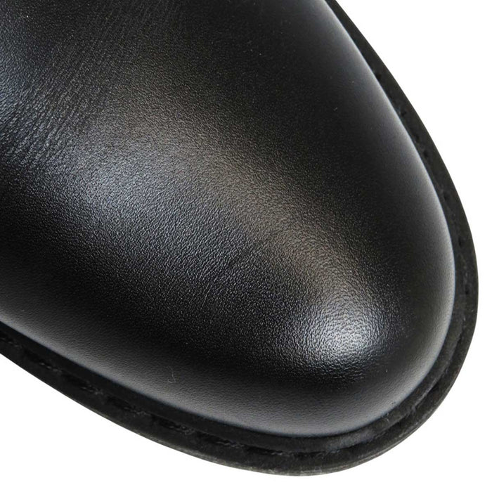 FENDI 
ロゴ チェック柄 
FF レザー ニット レースアップ ブーツ