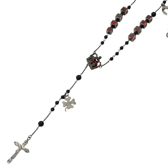 DOLCE&GABBANA
Logo Crown Horseshoe Clover Cross Beads
Rosary Necklace