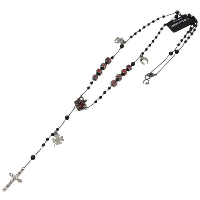 DOLCE&GABBANA
Logo Crown Horseshoe Clover Cross Beads
Rosary Necklace