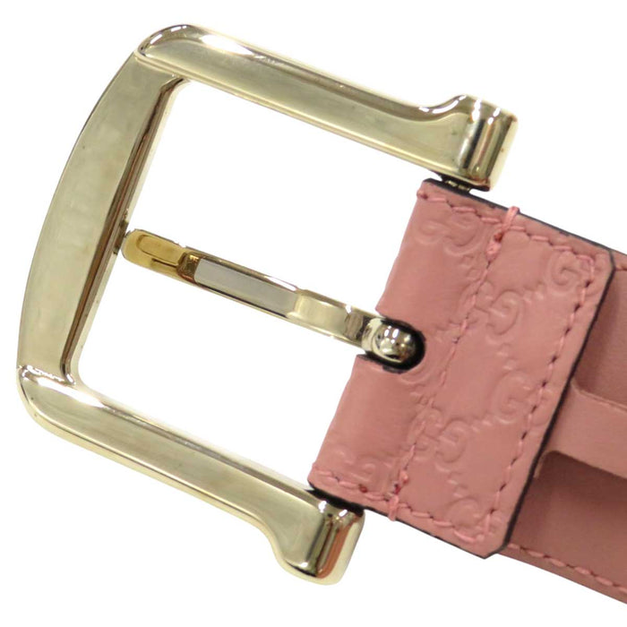 GUCCI 
Micro GG Logo All-over Pattern Leather 
Guccissima Belt