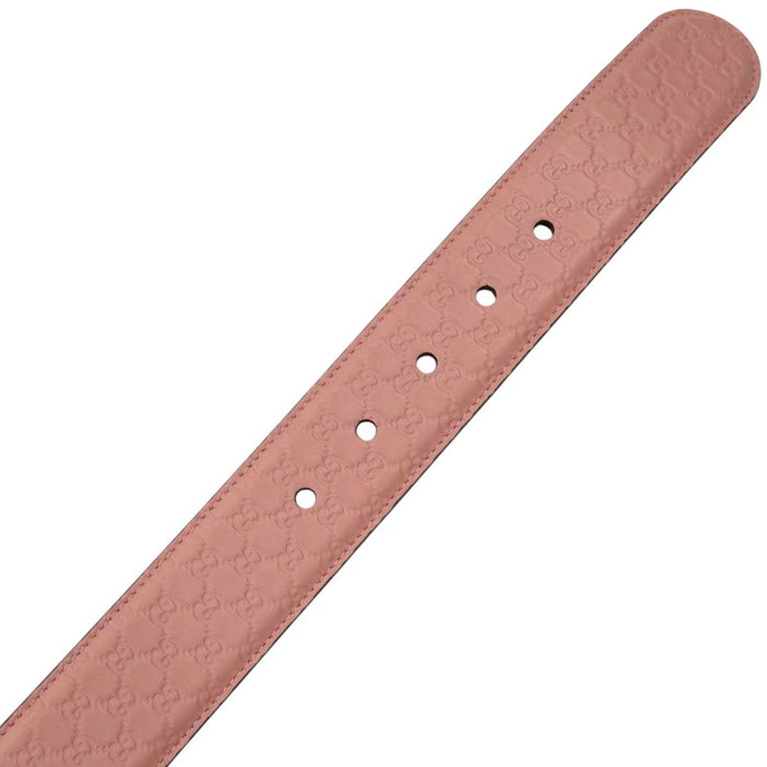 GUCCI 
Micro GG Logo All-over Pattern Leather 
Guccissima Belt