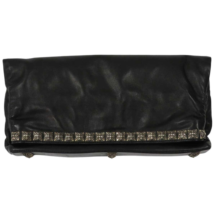 CHROME HEARTS 
CLUTCH BAG PYRAMID STUDS Silver Dagger Zip CH Plus 
Pyramid Studs Clutch Bag