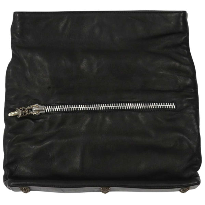 CHROME HEARTS 
CLUTCH BAG PYRAMID STUDS Silver Dagger Zip CH Plus 
Pyramid Studs Clutch Bag