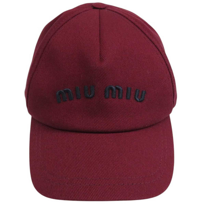 MIUMIU 
Embroidery Cotton 
Logo Embroidery Cap