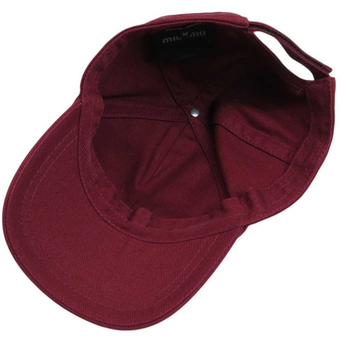 MIUMIU 
Embroidery Cotton 
Logo Embroidery Cap