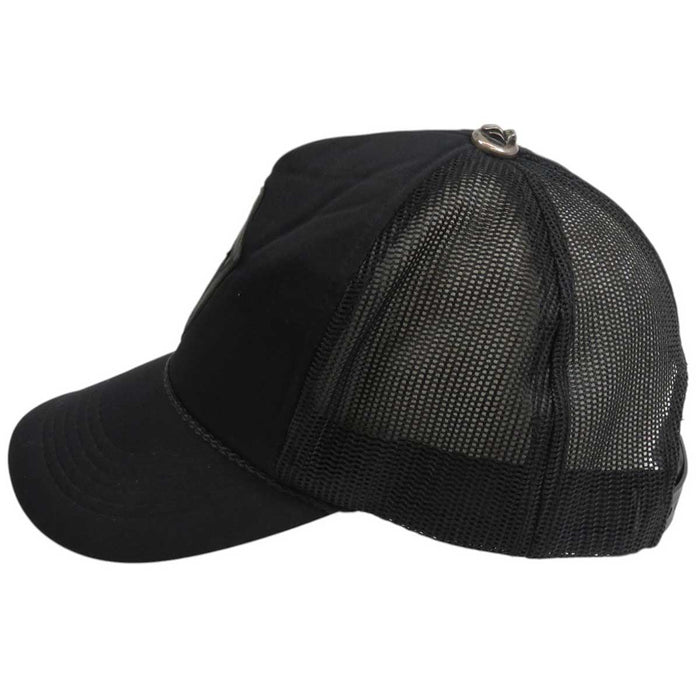 CHROME HEARTS 
ローリングストーンズ ヴィンテージ メッシュ CH ロゴ 
リップアンドタン レザーパッチ トラッカーキャップ