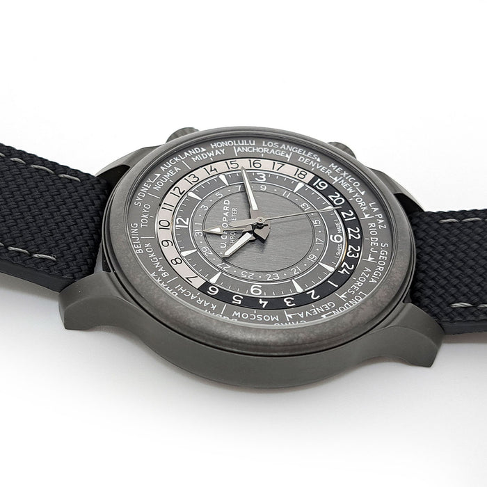 Chopard 
L.U.C Time Traveler One Black 
With Box and Warranty Card