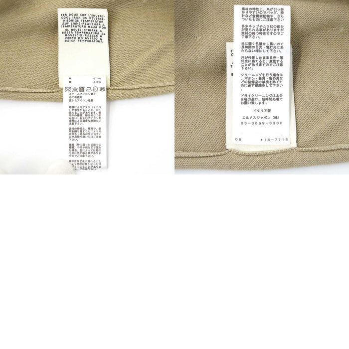 HERMES 
H アッシュ ロゴ シルバーカラーメタル 
マイヨン ロングスリーブ カーディガン