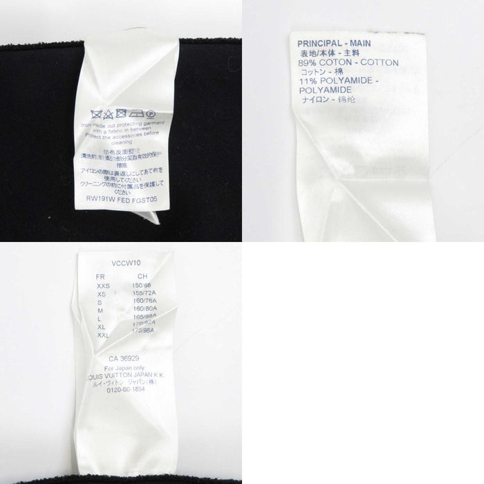 LOUIS VUITTON 
RM191W FED FGST05 LV short length monogram long sleeve 
logo stamp print cropped length hoodie