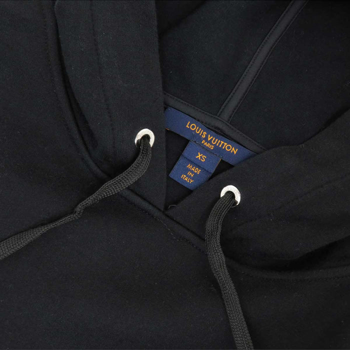 LOUIS VUITTON 
RM191W FED FGST05 LV short length monogram long sleeve 
logo stamp print cropped length hoodie
